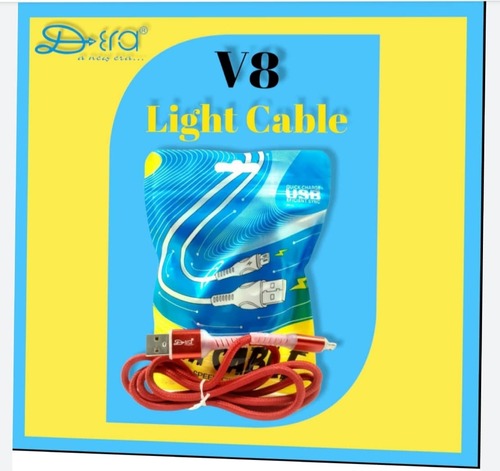 Data Cable - PVC Material, 1m Length, Red Color | USB-A to Micro-USB Connector, 2.4A Current, Ideal for Charging and Data Transfer