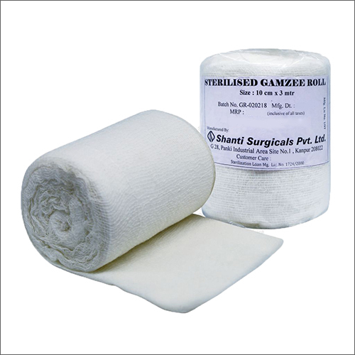 Gamjee Roll 10 cm x 3 m - Cotton Material | Low Adherent Gauze Cover, High Absorbency for Critical Wound Dressing