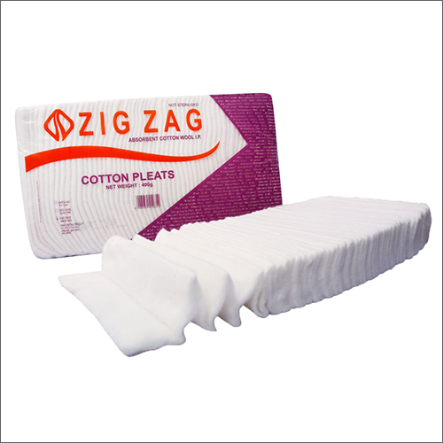 400g Zigzag Absorbent Cotton - 100% Cotton, Rectangle Shape, White Color | Disposable, Non-Sterile, Ideal for Surgical and Orthopedic Use