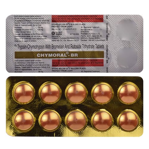ब्रोमेलैन रुटोसाइड ट्रिप्सिन काइमोट्रिप्सिन टैबलेट विशिष्ट दवा