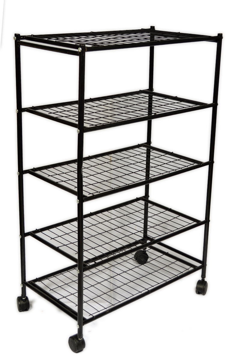 Blue 4 Shelf Cover Shoe Rack
