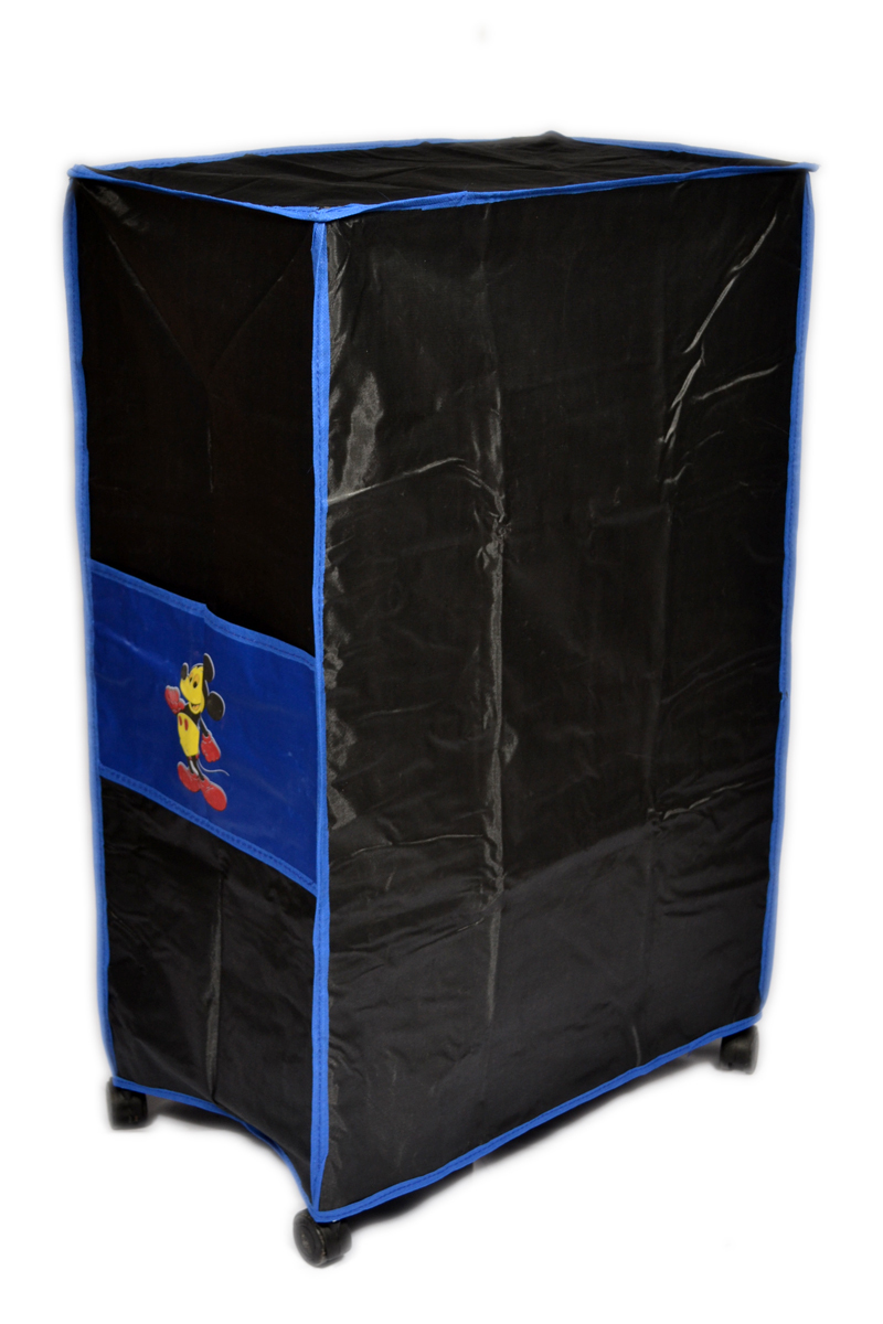 Blue 4 Shelf Cover Shoe Rack