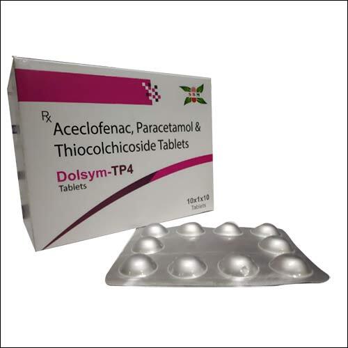 Dolsym-TP4 Tablets - 10x10mm White, 10mg/325mg/0.5mg | Pain Relief, Inflammation Reduction, Fast Acting, Easy to Swallow