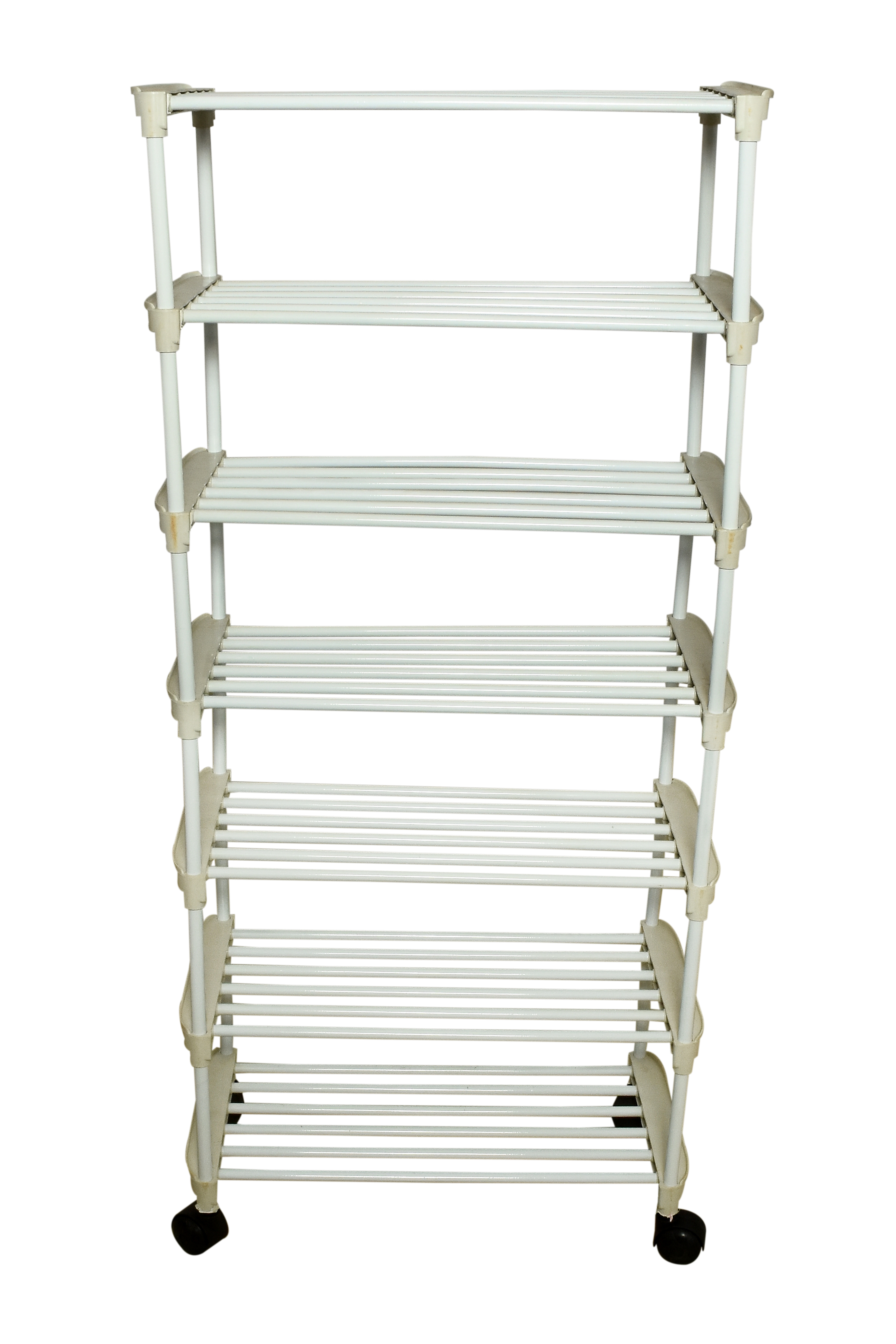 6 Shelf Stylo Shoe Rack - Premium Steel With Powder Coated Chrome Finish | Stylish Design, Dust-free Cover, Strong And Stable