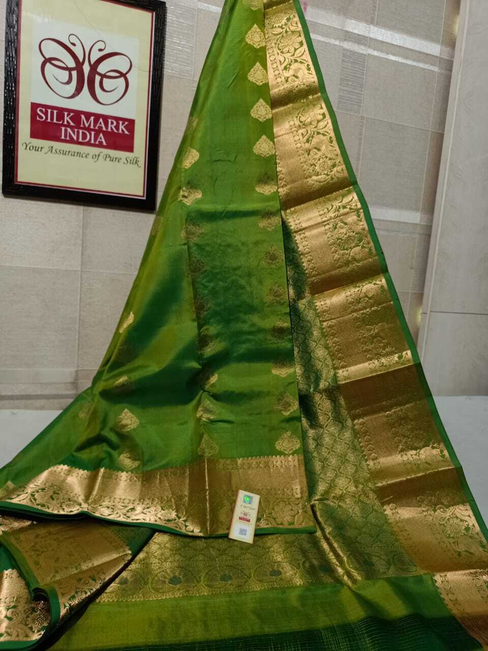 Green Fancy Jarie Kanjivaram Soft Silk Saree
