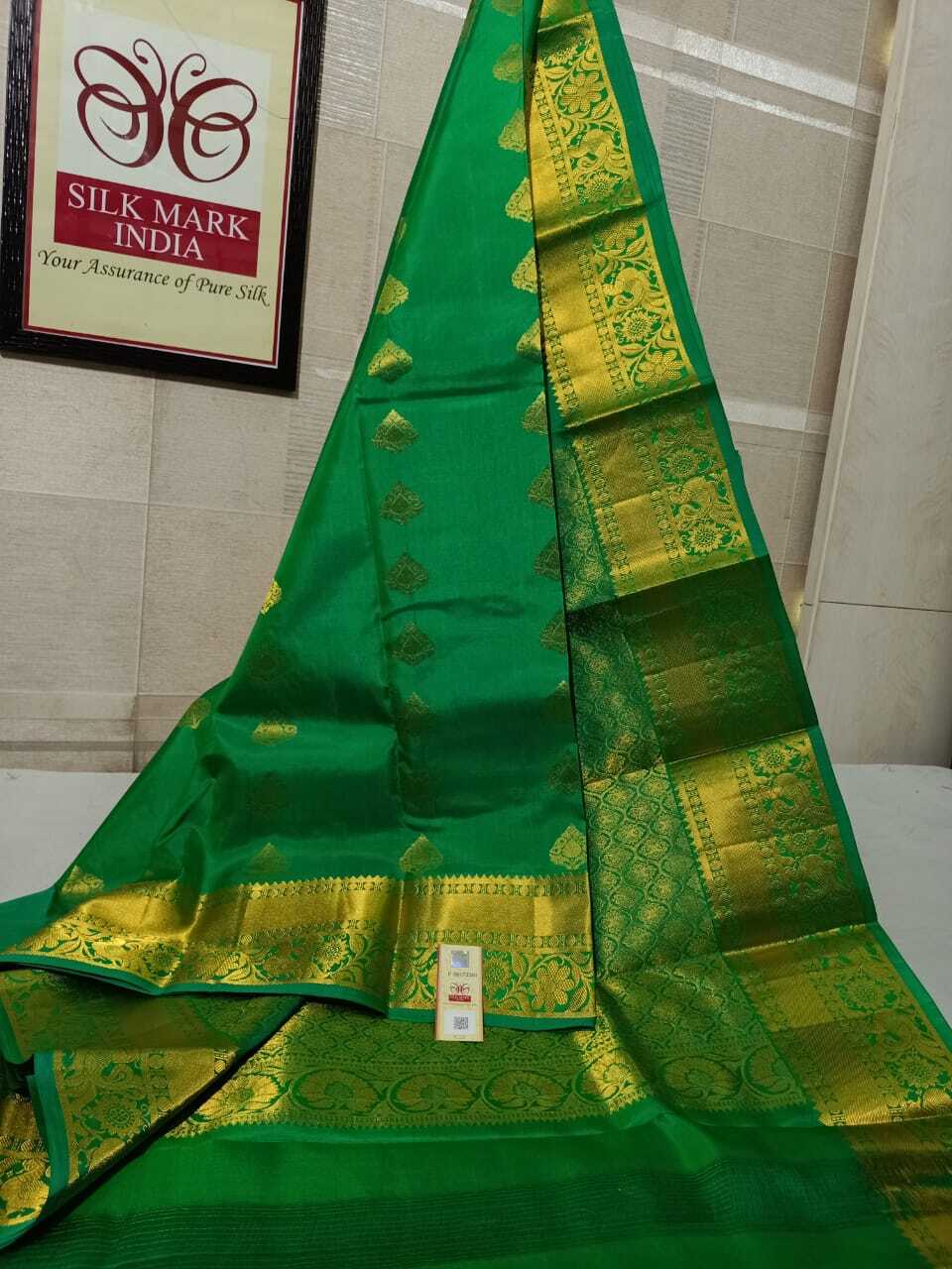 Green Fancy Jarie Kanjivaram Soft Silk Saree