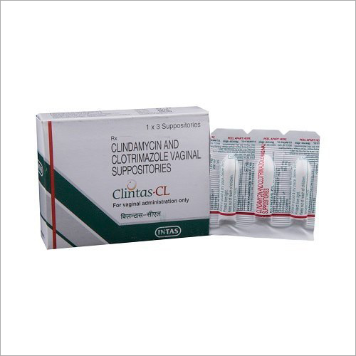 Clintas CL - Clindamycin 100mg & Clotrimazole 200mg Vaginal Suppository | Antibacterial and Antifungal Treatment for Bacterial Vaginosis and Fungal Infections, 10 Suppositories Per Box