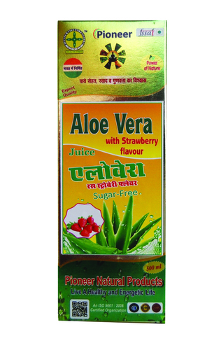 Aloe Vera With Strawberry Juice