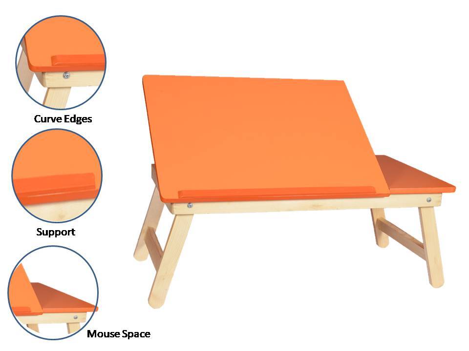 Multi Orange Half Laptop Table
