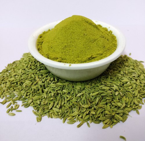Greenish Yellow Fennel Powder