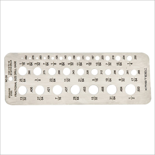 1-60 60 Holes Drill Gauge - Hardened Steel with Satin Finish | Manual Power Supply, Ideal for Measuring Drill Sizes 1-6 and Steel Wire