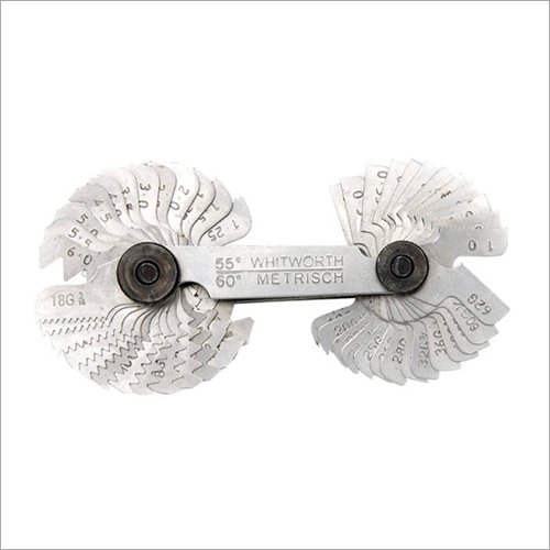 52 Leaves Screw Pitch Gauge - Carbon Steel, 30 Leaves Range 4-80 TPI (55 Degree) & Metric 60 Degree | Manual Power Supply, Customized Size, Commercial Usage