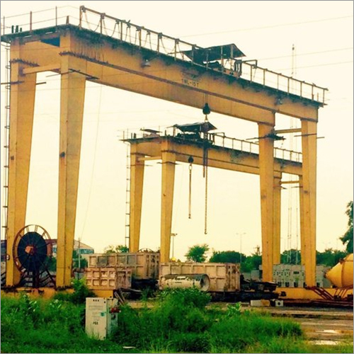 पीला औद्योगिक डबल गर्डर गैन्ट्री क्रेन