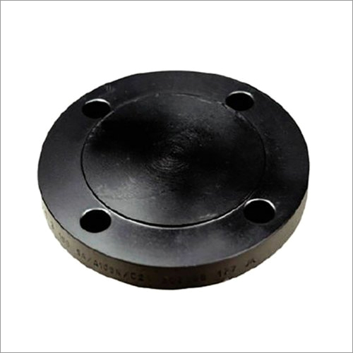 Carbon Steel Blind Flange - 10 Inch Diameter, 12mm Thickness, Black Painted Finish | 4 Holes, Round Shape for Oil and Gas Applications