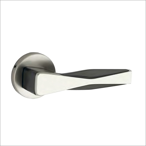 Zinc Alloy Mortice Handle On Rose - Silver Finish | Door Application, Durable Design, Elegant Style