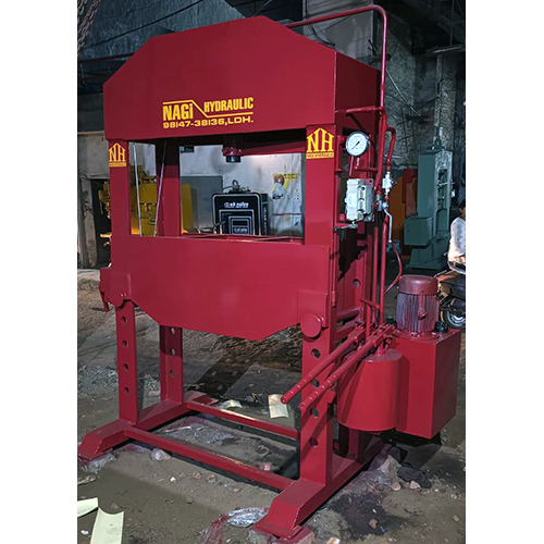 Hand Operated Hydraulic Press - Metal Construction | High Efficiency, Industrial Use