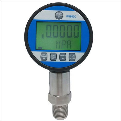 Digital Pressure Gauge - Stainless Steel316, 80mm Diameter, 1/4" BSP, 0.25% Accuracy | Battery Operated, NABL Traceability Certificate, Multiple Unit Measurement