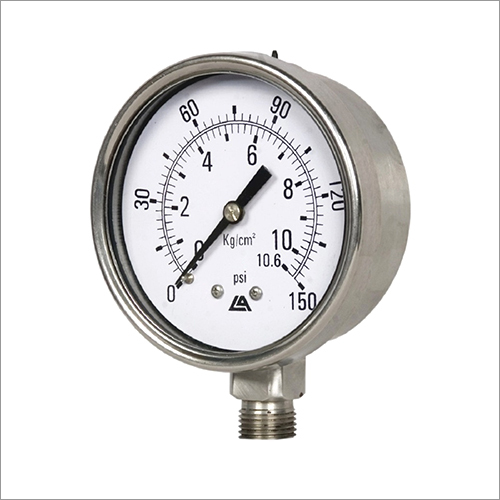 Polished Industrial Pressure Gauge