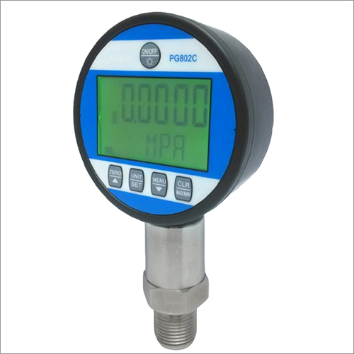 Digital Pressure Gauge - Stainless Steel316, 80mm Diameter, 1/4" Bsp, 0.25% Accuracy | Battery Operated, Nabl Traceability Certificate, Multiple Unit Measurement