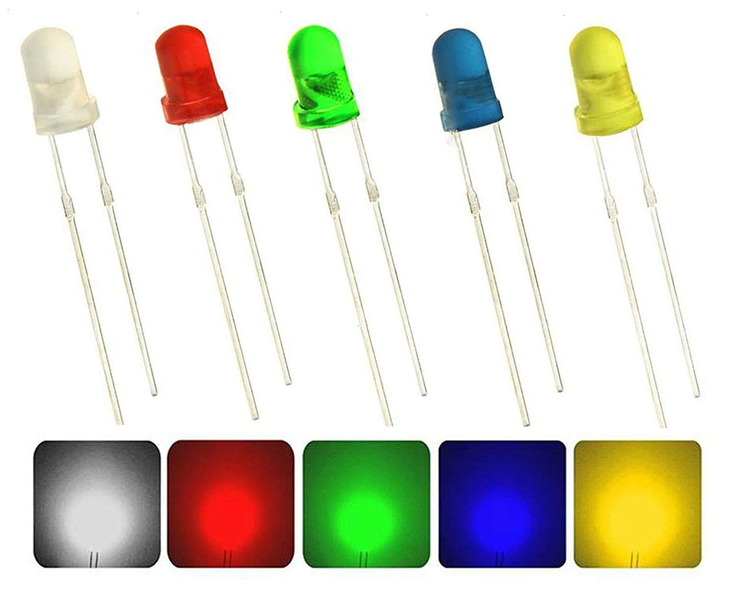 Multi Color Colour Led Diodes Lights 5mm