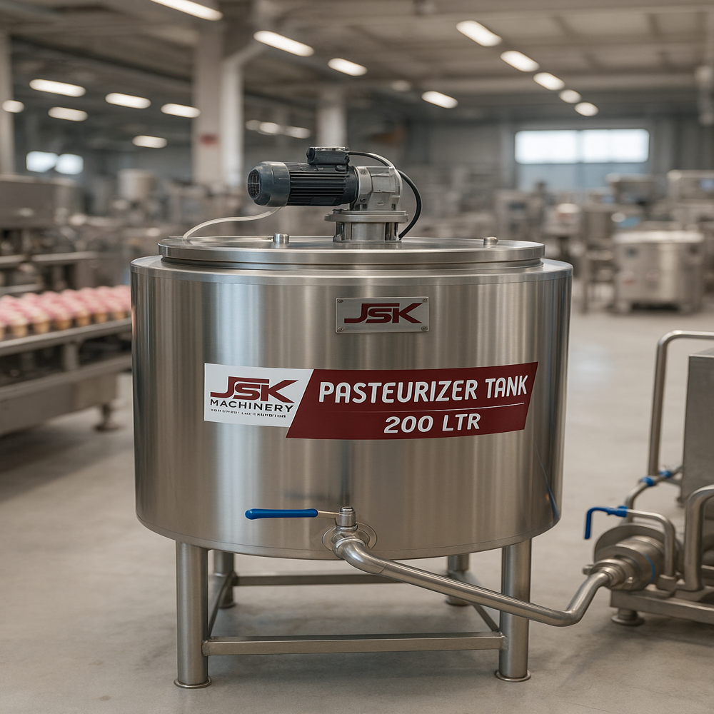 सिल्वर Ss 304 बैच पाश्चराइज़र टैंक