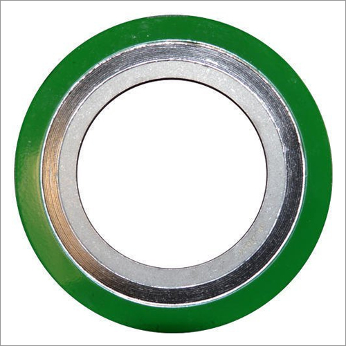 Spiral Wound Gasket - Rubber, Ring Gasket | Green-Silver, High Resilience for Industrial Applications Under Extreme Pressure and Temperature