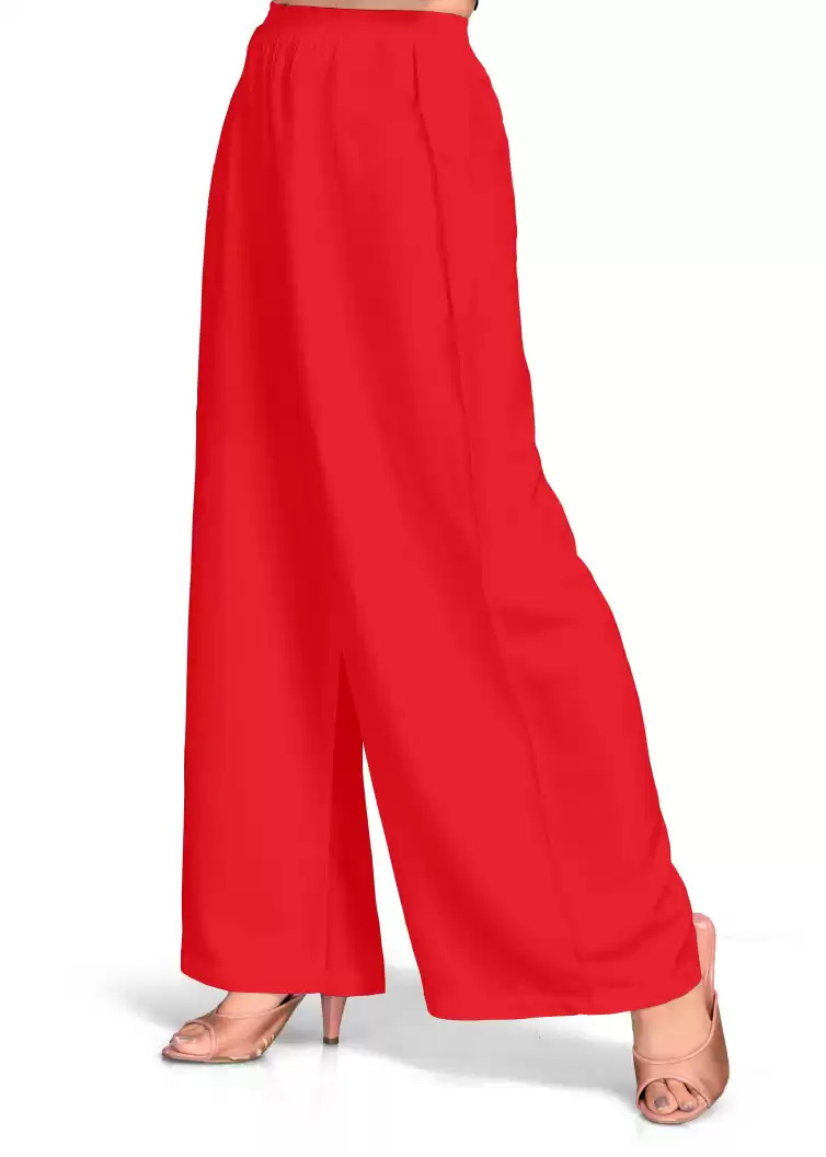 5stitch Regular Fit Women Red Rayon Trousers Gender: Girls