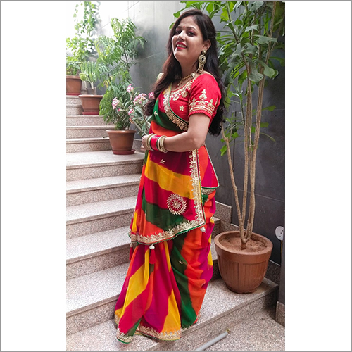 Multicolor Lahariya Saree