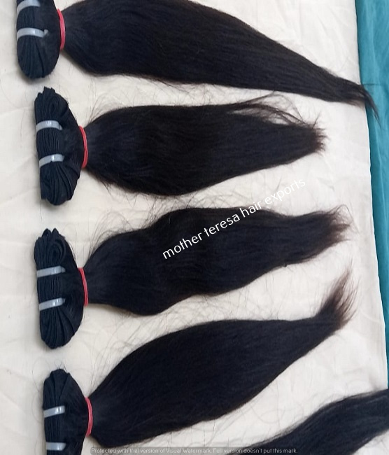 Natural Straight Hair Extensions - Human Hair Type: Indian
