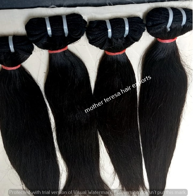 Natural Straight Hair Extensions - Human Hair Type: Indian