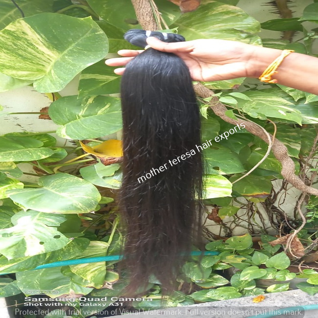 Natural Straight Hair Extensions - Human Hair Type: Indian