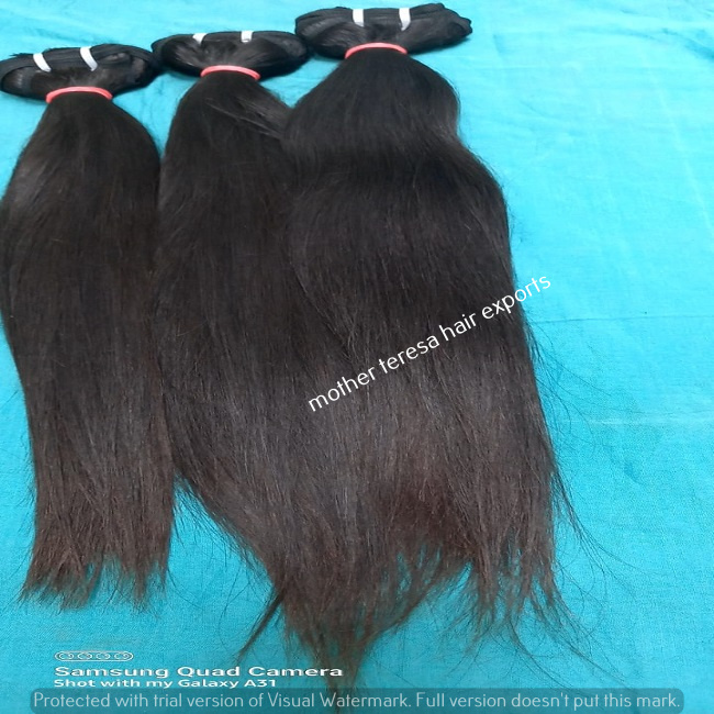 Natural Straight Hair Extensions - Human Hair Type: Indian