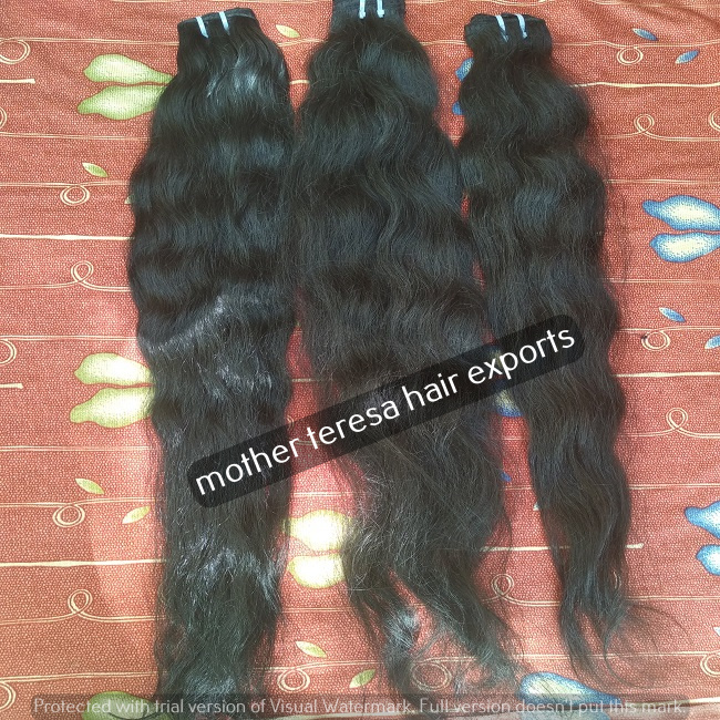 Long Human Hair Piece - Color: Natural Straight