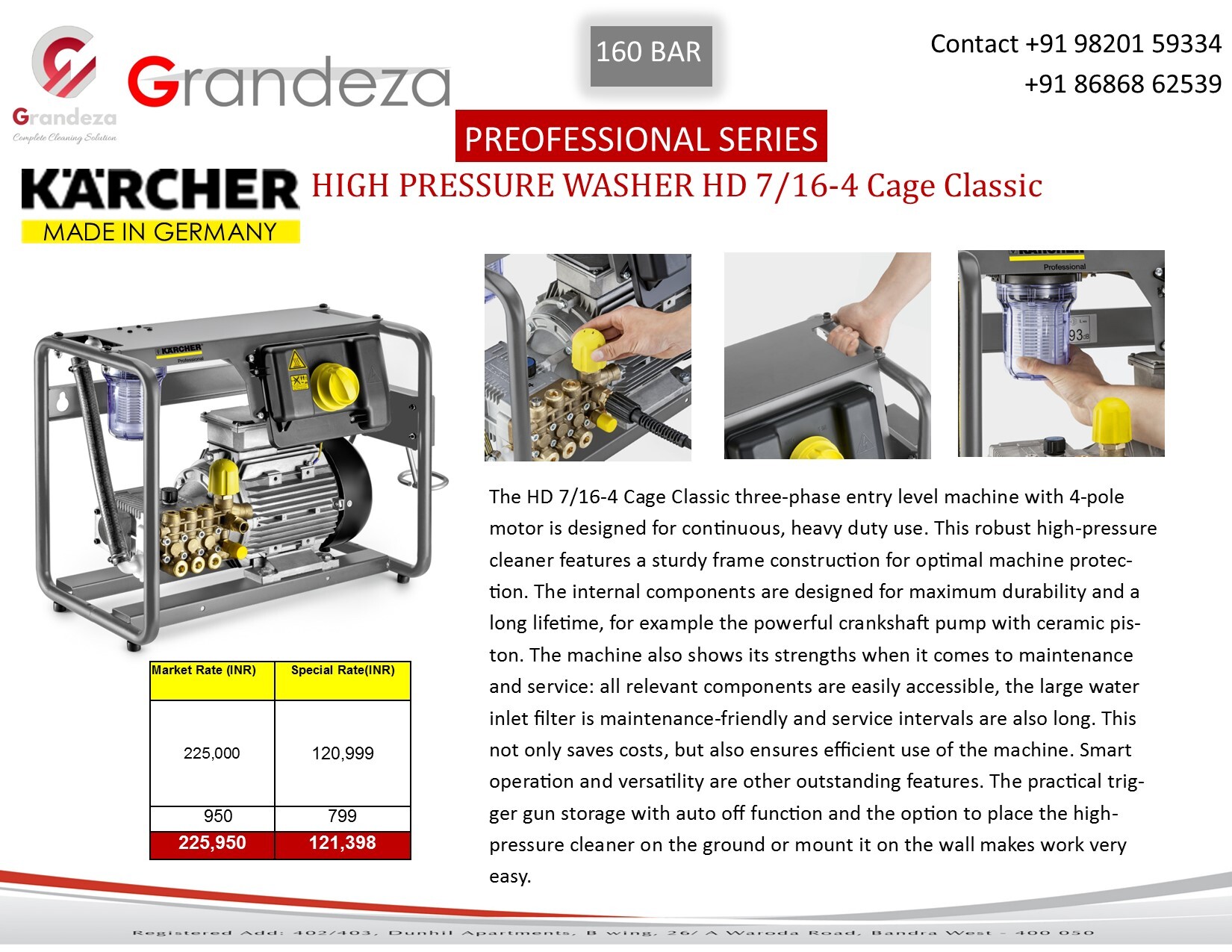 Karcher High Pressure Washer Hd 7-16-4 Cage Classic