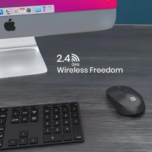 Laptop Portronics Toad 13 2.4 Ghz Wireless Optical Mouse With Usb Nano Receiver 1200 Dpi Resolution Optical Sensor Black