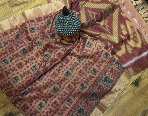 कॉटन प्योर लिनन सॉफ्ट सिल्क साड़ी