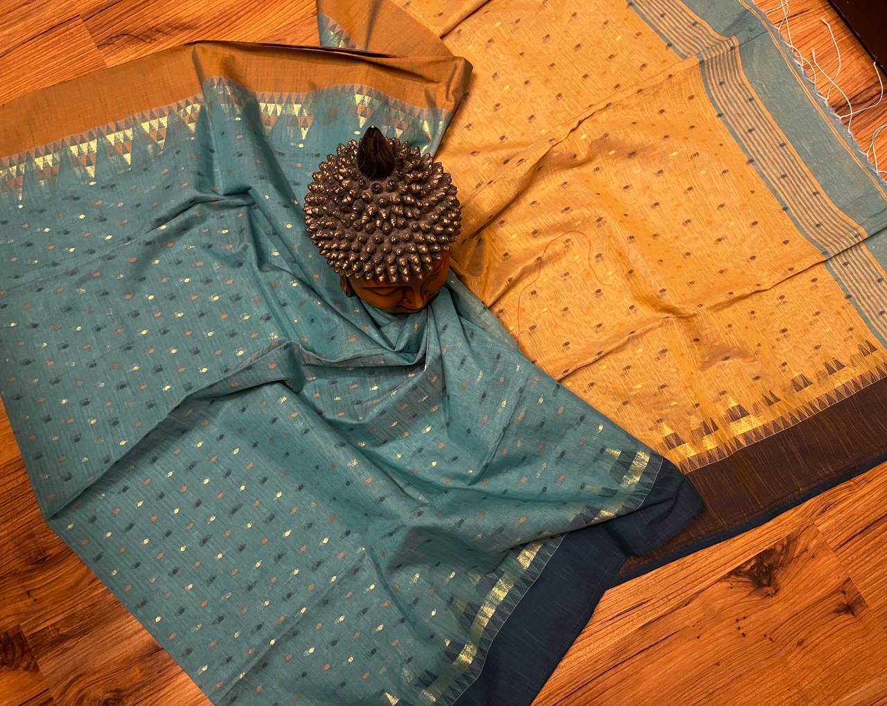 Cotton Kanjivaram Line Silk Saree