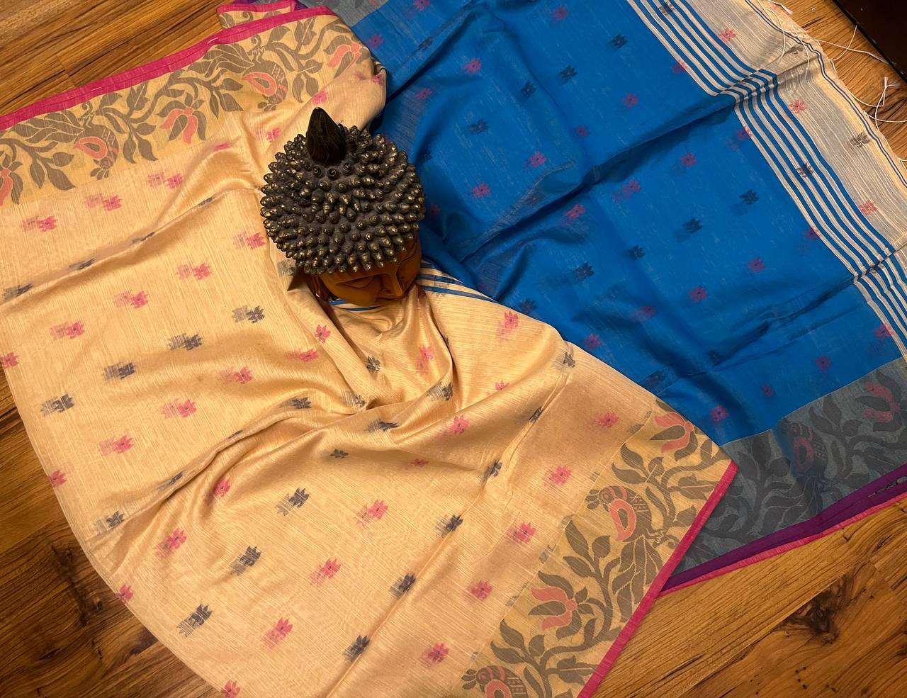 Cotton Kanjivaram Line Silk Saree