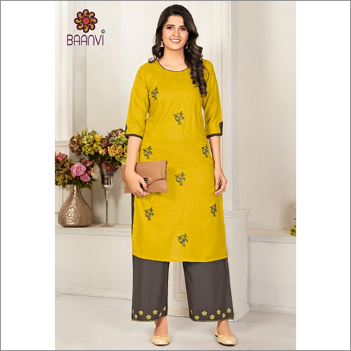 Indian Ladies Rayon Palazzo Suit