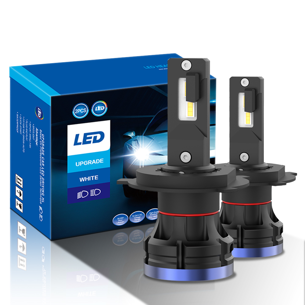 White/black/blue Mini Headlight Bulb Motorcycle Car Auto 72w 16000lm 6000k 6500k 9005 H1 H11 H7 H4 Led Headlight