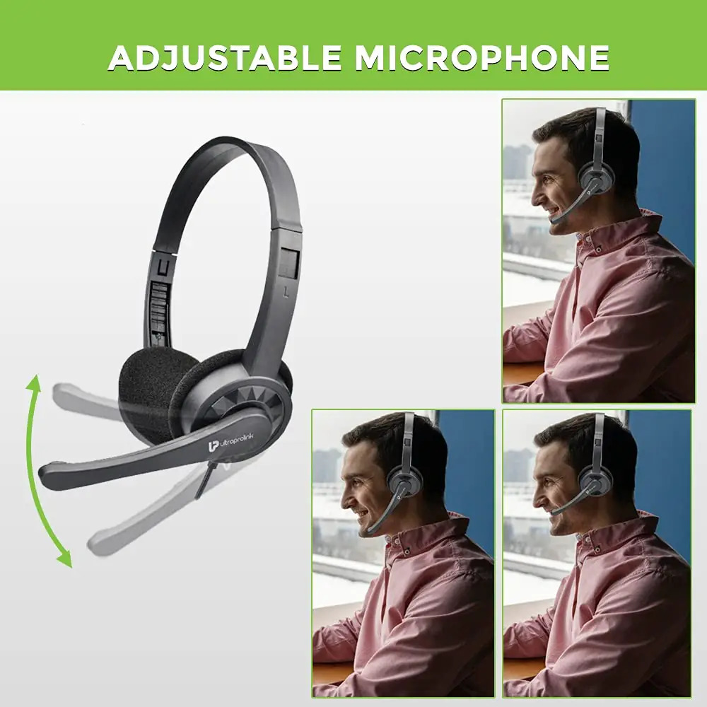 Ultraprolink Um1045a Ichat Multimedia Pc Laptop Headphone With In Line Control With Volume Audio Compatible With Smartphones Tablets And Pc Laptop Free 3.5mm Convertor Plug