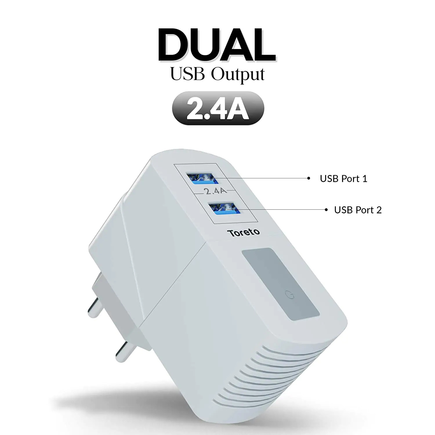 Toreto Remix Duo 513 - 2 In 1 Fast Charger And Bluetooth Speaker , High-quality 3w Hd Sound, Dual Usb Ports, Bluetooth 5.0 Compatibility