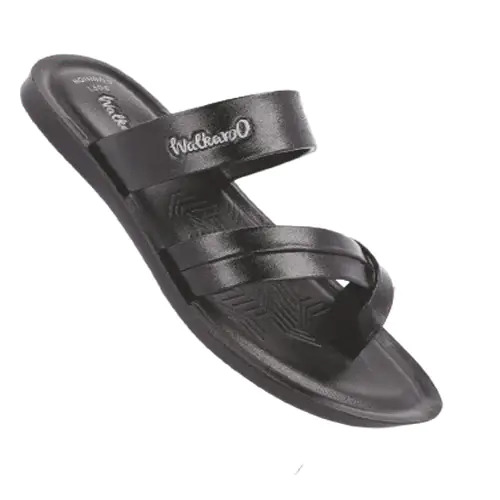 Men's Faux Leather Sandals - Size 6-12, Black Color, Modern Style - Comfortable Round Toe Design For Everyday Wear