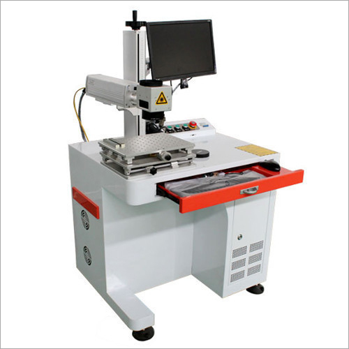 Desktop Fiber Laser Marking Machine - 750x600x1350mm (29.53"x23.62"x53.15") | New Industrial Equipment, White Color, High Precision Fiber Laser Technology