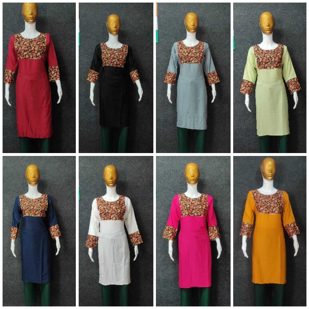 Casual Kurtis - 14 Kg Rayon, Length: 44 Inches, Sizes: M-6xl | Breathable, Washable, Printed Pattern, Custom Logo, All Season Wear