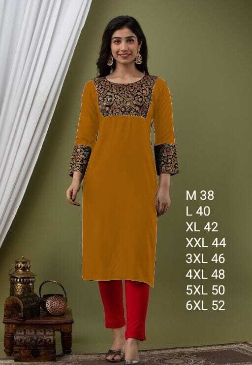 Casual Kurtis - 14 Kg Rayon, Length: 44 Inches, Sizes: M-6xl | Breathable, Washable, Printed Pattern, Custom Logo, All Season Wear