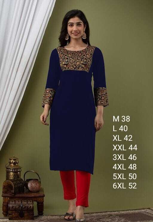 Casual Kurtis - 14 Kg Rayon, Length: 44 Inches, Sizes: M-6xl | Breathable, Washable, Printed Pattern, Custom Logo, All Season Wear