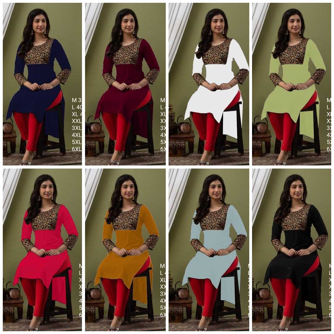 Casual Kurtis - 14 Kg Rayon, Length: 44 Inches, Sizes: M-6xl | Breathable, Washable, Printed Pattern, Custom Logo, All Season Wear