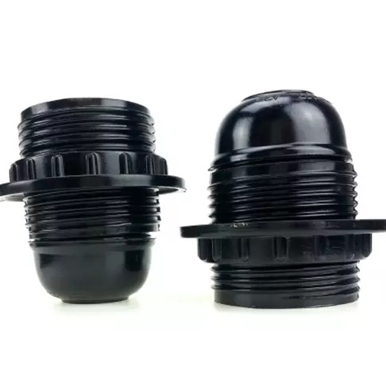 Bakelite Light Bulb Socket Vintage Light Holder Plastic Lamp Holder E27 Black White - Input Voltage: Ac220v/100v Volt (V)