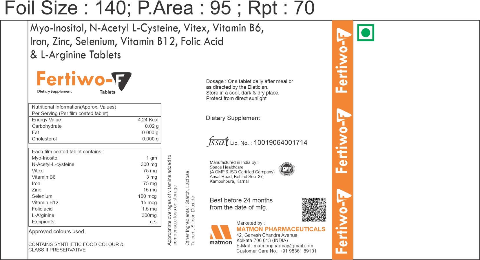 Fertiwo F Tablets Health Supplements